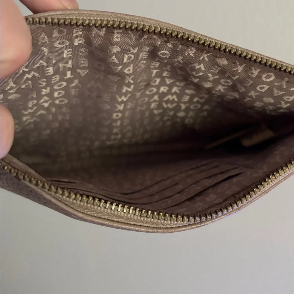Kate Spade Taupe and Black Wristlet